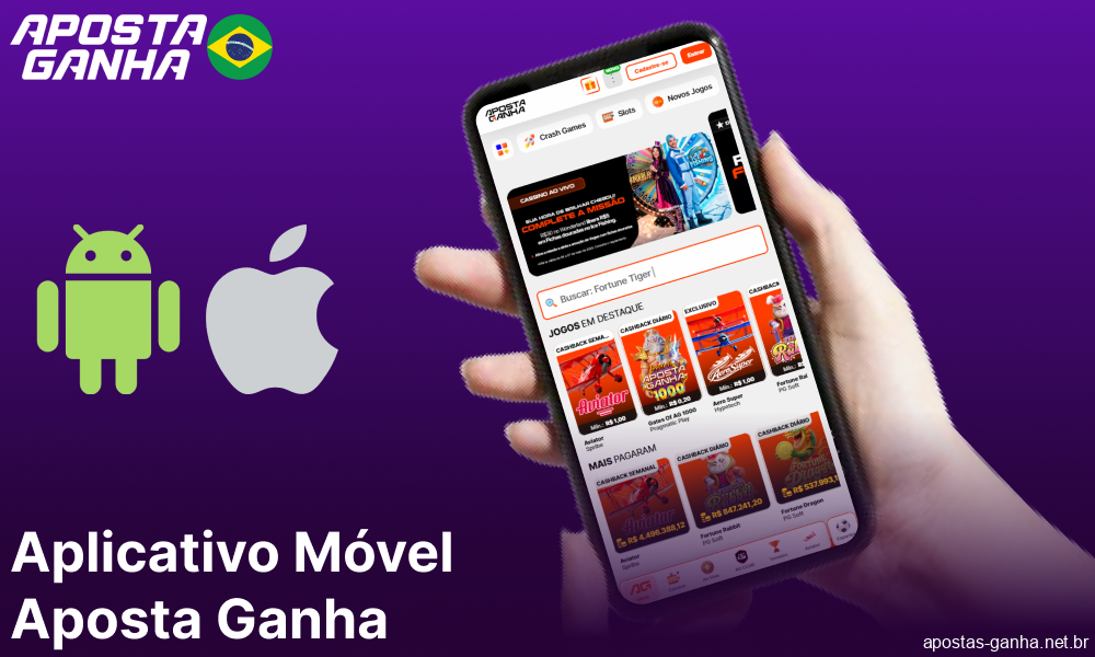 Aplicativo móvel Aposta Ganha disponível para jogadores do Brasil