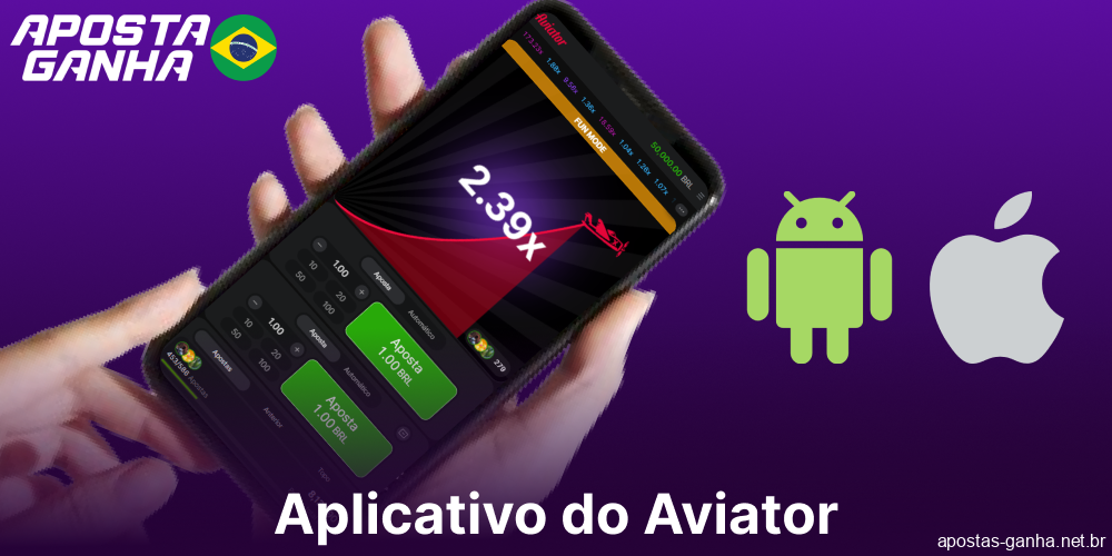 O jogo Aviator está disponível no aplicativo Aposta Ganha para apostadores brasileiros