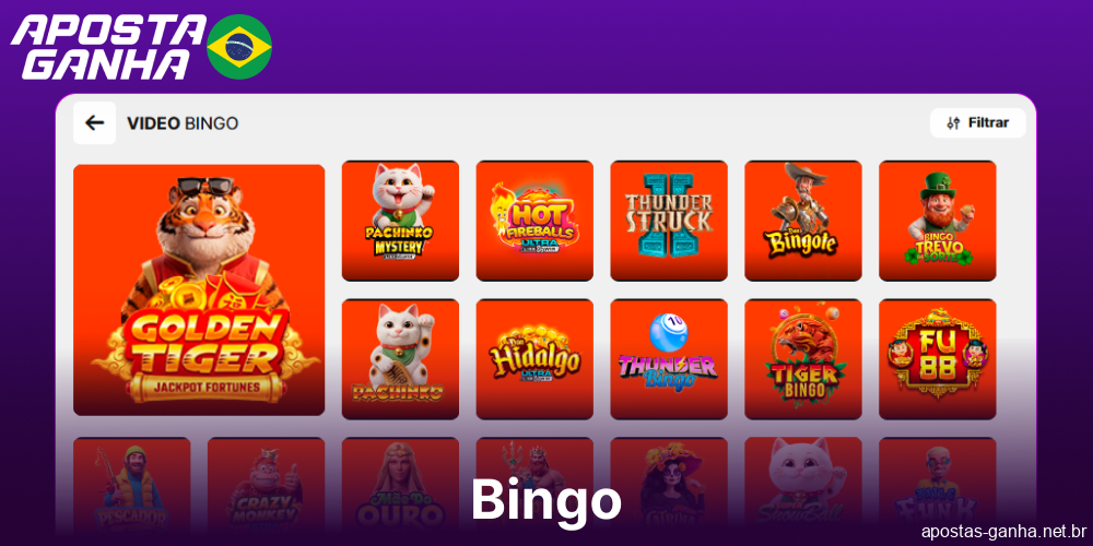 Jogos de bingo disponíveis no Aposta Ganha para jogadores brasileiros