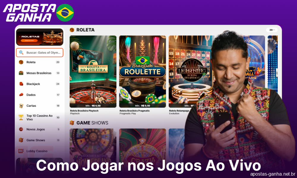 Guia para jogar jogos de cassino ao vivo no Aposta Ganha para jogadores do Brasil