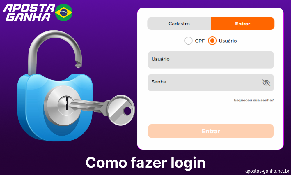 Guia para fazer login no site da Aposta Ganha para jogadores do Brasil