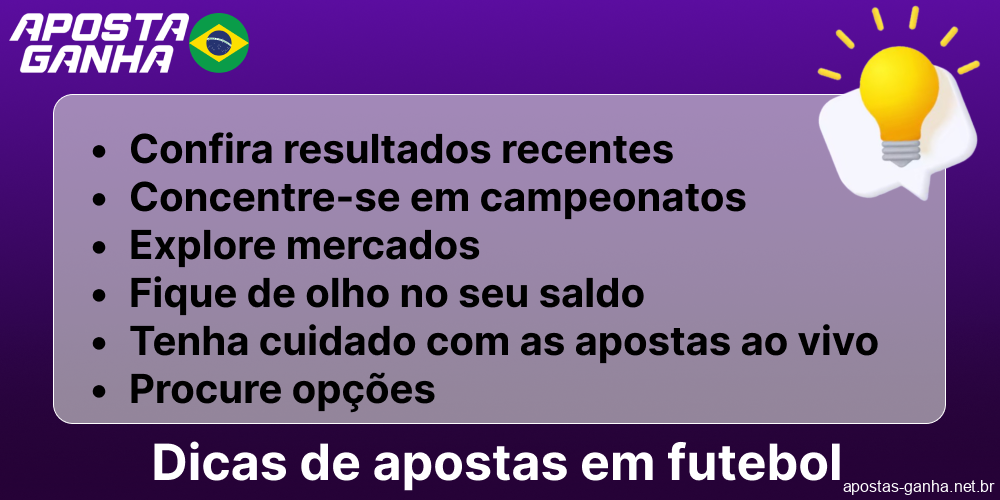 Dicas e conselhos para fazer apostas de futebol com sucesso na Aposta Ganha