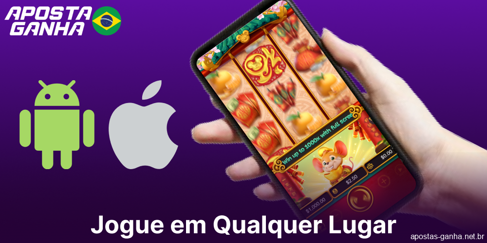 O jogo Fortune Mouse está disponível na aplicação móvel Aposta Ganha para jogadores do Brasil