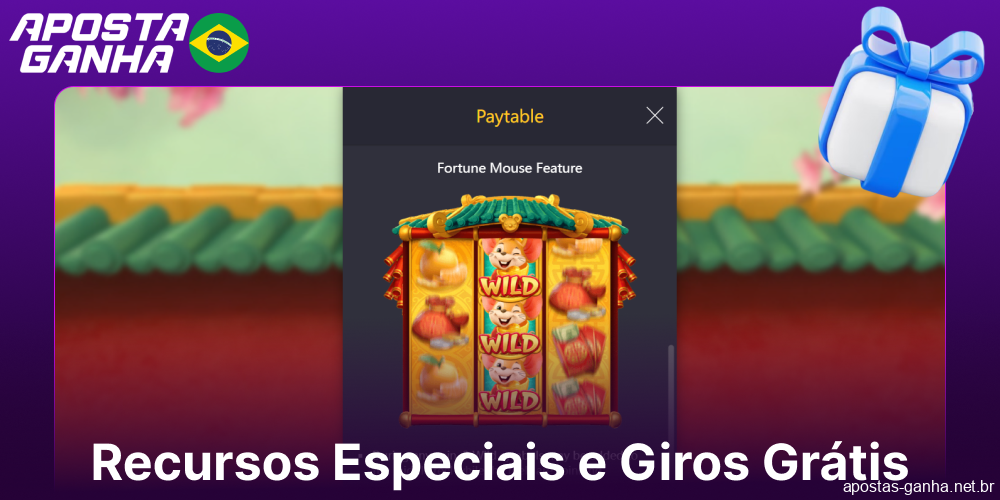 Recursos e bónus do jogo Fortune Mouse para jogadores do Brasil