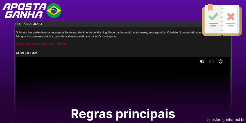 As principais regras do jogo Aposta Ganha Aviator para jogadores do Brasil